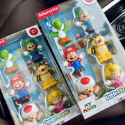 Fisher - Price - LITTLE PEOPLE - SUPER MARIO CHARACTER 6pc MULTIPACK Toys & Games