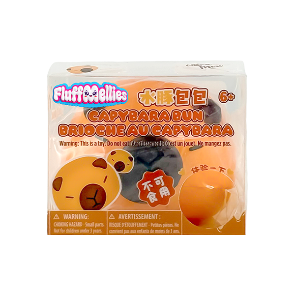 Fluffmellies - Capybara Bun Squishy - individual retail packaging