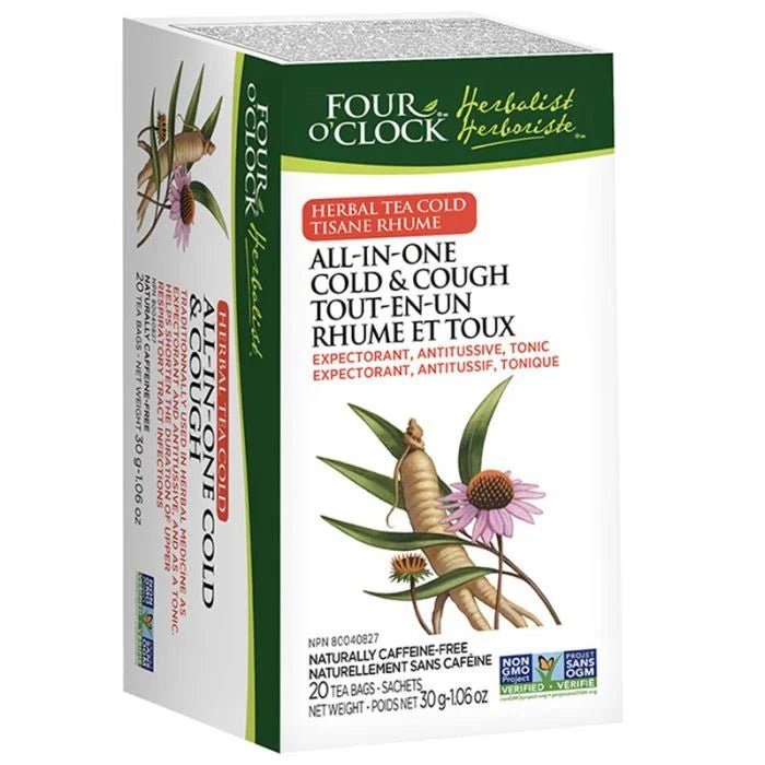 FOUR O'CLOCK - Cold & Cough Day Tea 20Tbags Health & Wellness