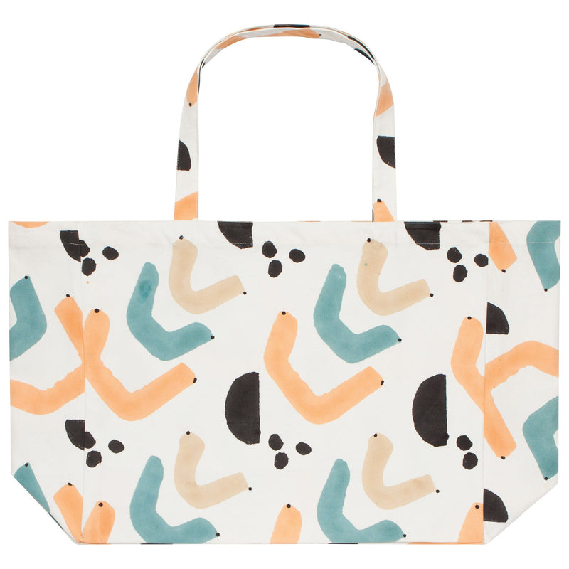 Danica Studio - Echo Block Print Large Tote Bag