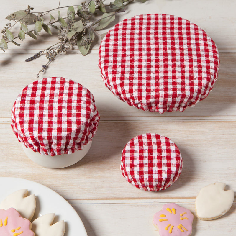 Heirloom - Gingham Mini Bowl Cover Set of 3 - lifestyle