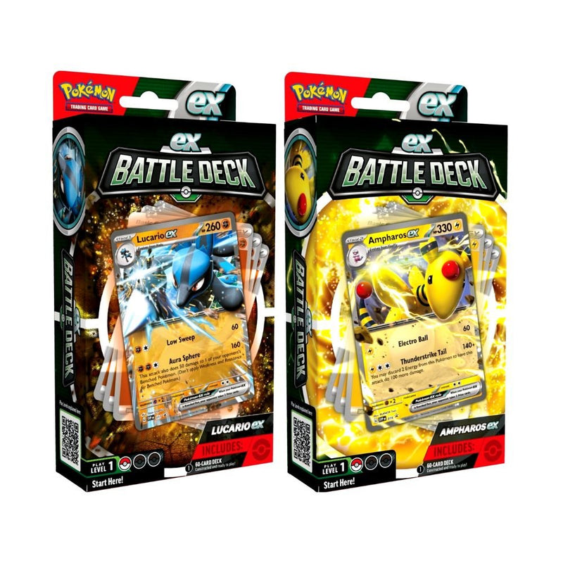 Funko - Pokemon TCG: Ampharos & Lucario Ex Battle Deck Arts & Entertainment