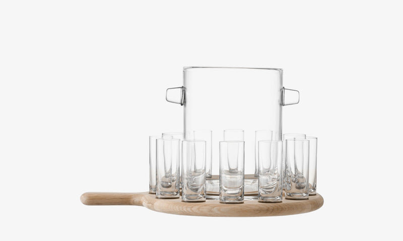 LSA - Paddle - Vodka Serving Set with Oak | L38.5 cm - detail or setting view