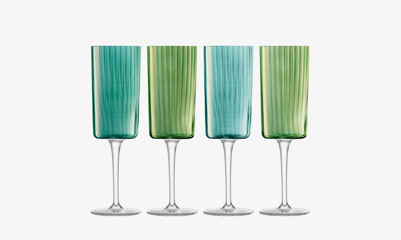 LSA - Gems - Champagne Flutes (Set of 4) | 210 mL - detail or setting view