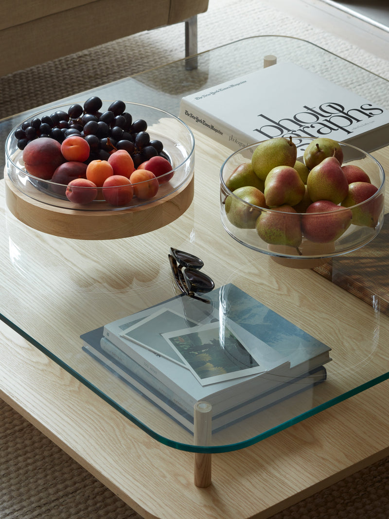 LSA - Lotta - Bowl with Ash Wood Base | Ø31 cm - detail or setting view
