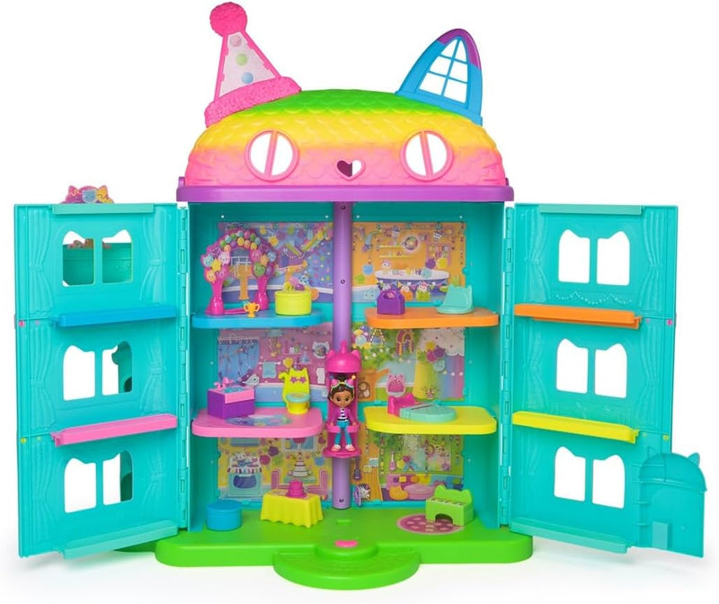 Gabby’s Dollhouse - Purrfect Party Dollhouse Playset in Rainbow Look Toys & Games