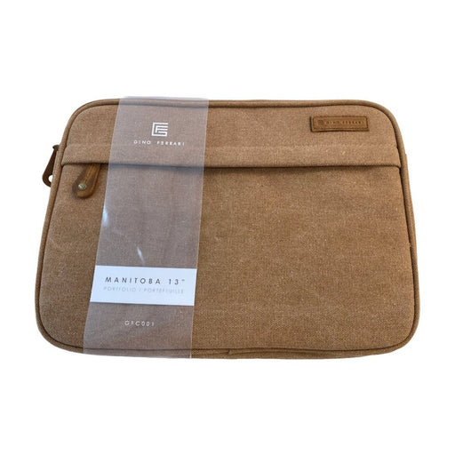 Gino Ferrari - Sleeve 13In Manitoba Front Storage Pocket Durable Material - Denim Brown Luggage & Bags