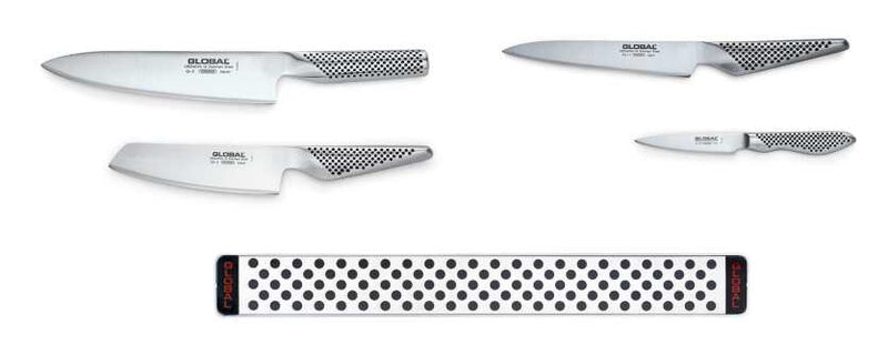 Global - GLOBAL Knife Set w/Rail 5pc (G2, GS5, GS11, GS38, MagneticRail) Home & Kitchen