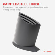 Global - Knife Block holds/10pc Ship Shape w/dots Home & Kitchen Black