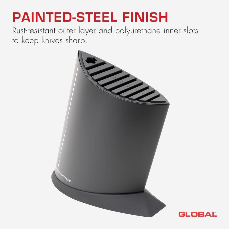 Global - Knife Block holds/10pc Ship Shape w/dots Home & Kitchen Black