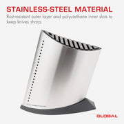 Global - Knife Block holds/10pc Ship Shape w/dots Home & Kitchen Stainless Steel