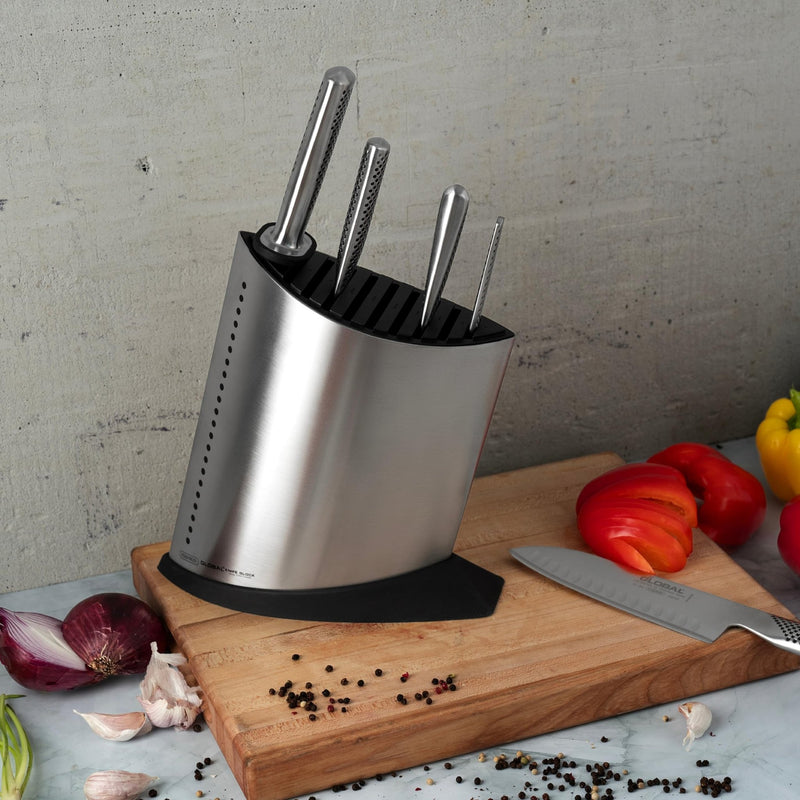 Global - Knife Block holds/10pc Ship Shape w/dots Home & Kitchen Stainless Steel