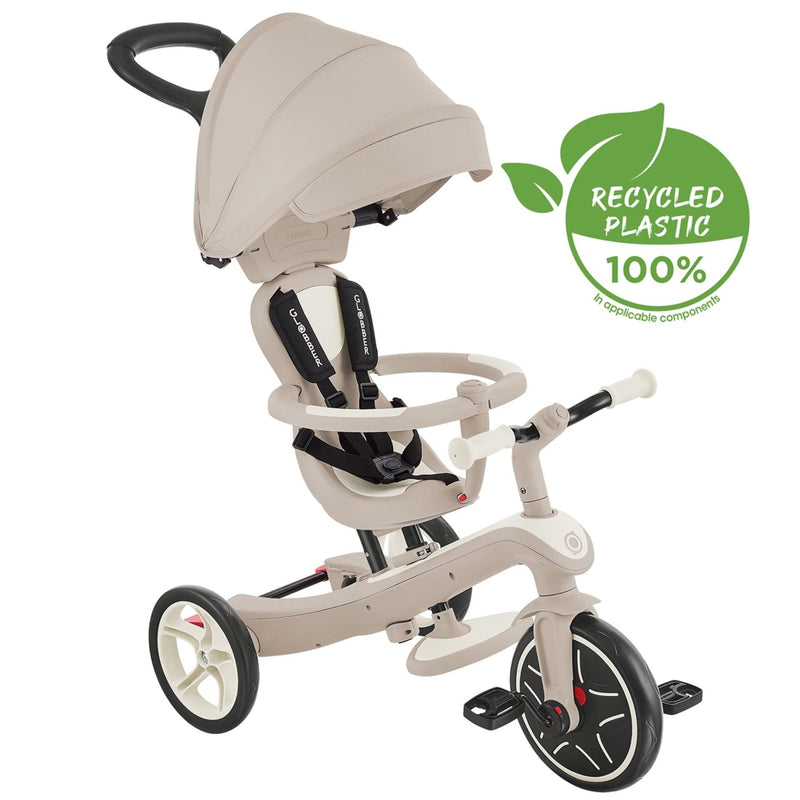 Globber Explorer Trike 4-in-1 Ecologic in Coconut