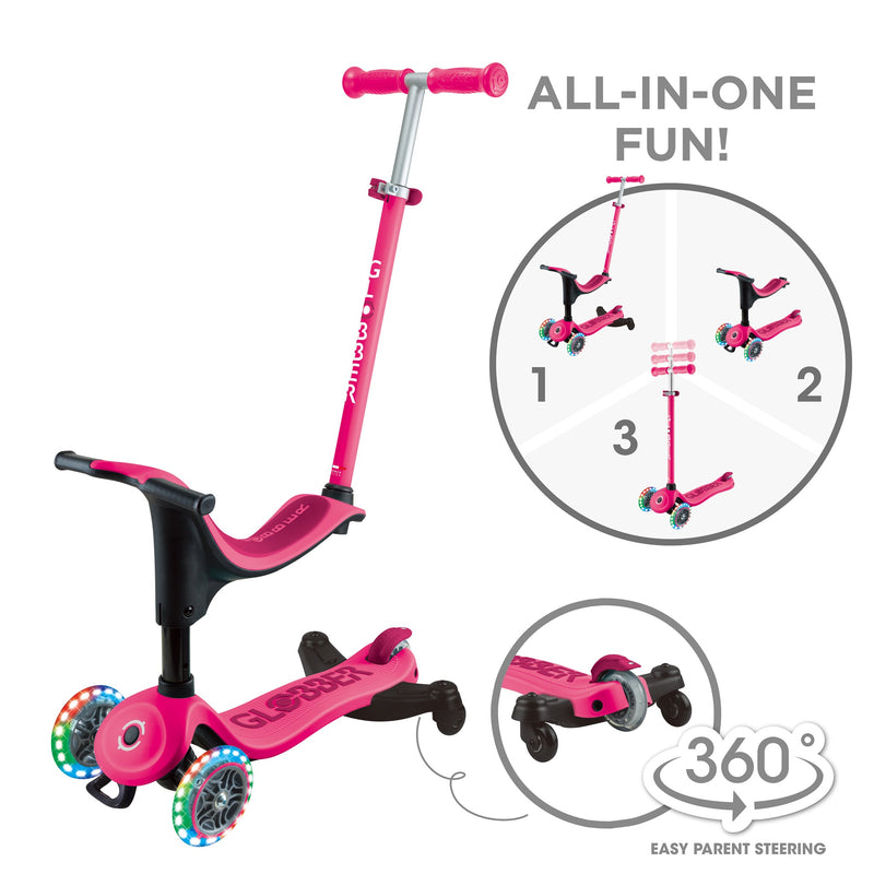 Globber - GO - UP Sporty Lights - FUCHSIA Toys & Games