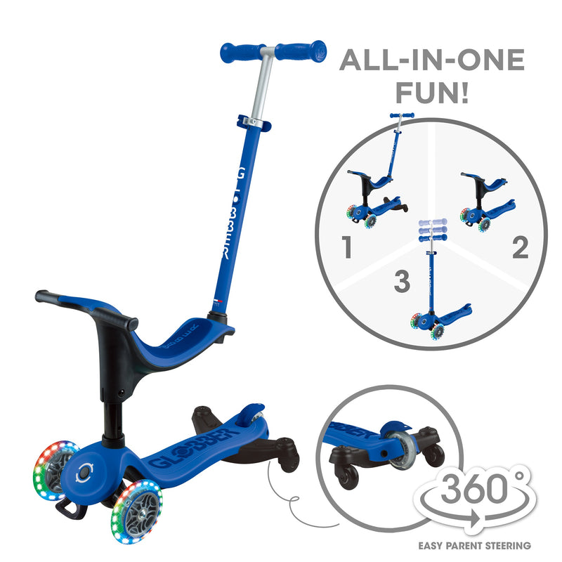 Globber - GO - UP Sporty Lights - NAVY BLUE Toys & Games