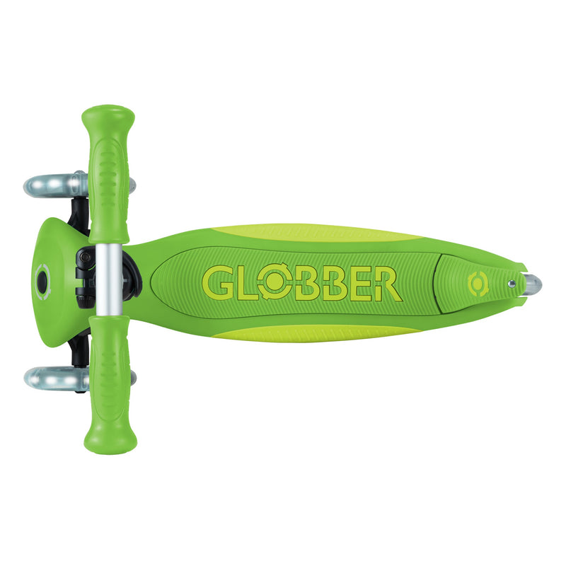 Globber - Primo Foldable Plus Lights Sporting Goods Lime Green / Navy Blue
