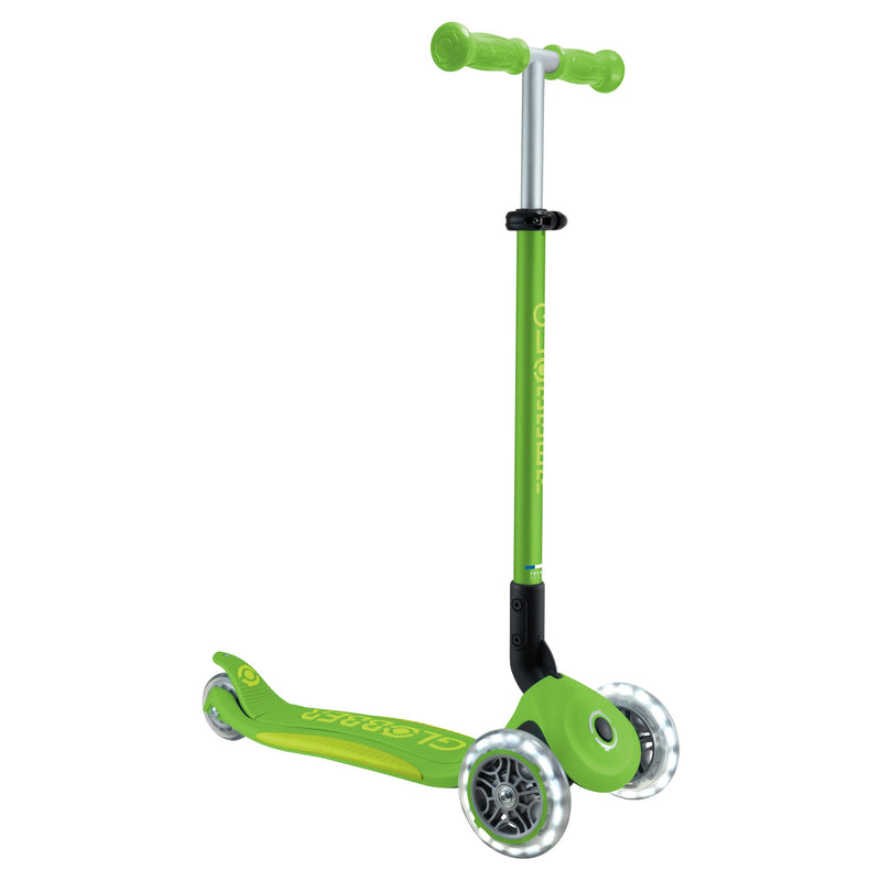 Globber - Primo Foldable Plus Lights Sporting Goods Lime Green / Navy Blue