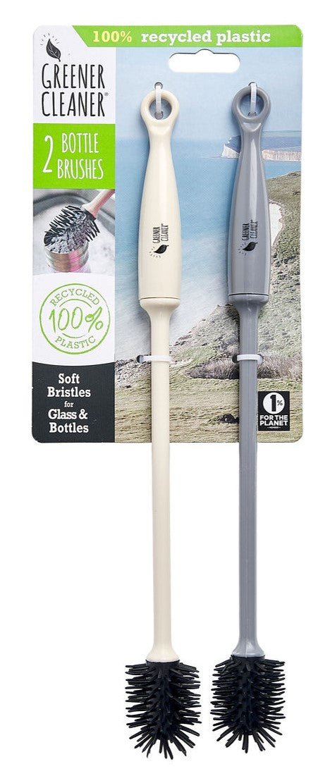 GREENER CLEANER - Bottle Brushes 2 / ST Cream & Slate Gray Home & Kitchen
