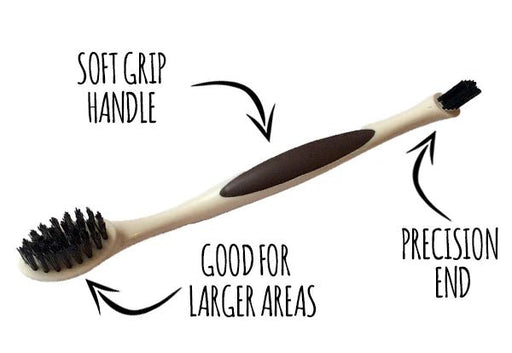 GREENER CLEANER - Dual Ended Detail Brush Slate - Gray Home & Kitchen