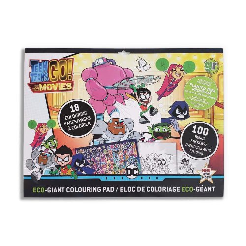 Greenre - TEEN TITANS GO - ECO GIANT COLORING PAD 20"x15" - 18pgs Games & Toys