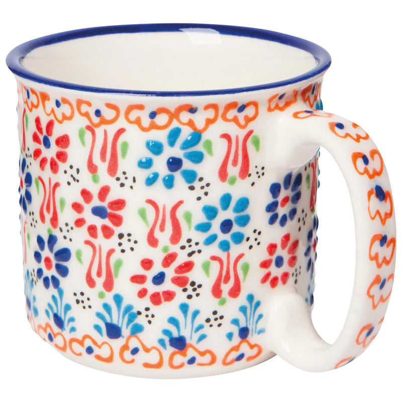 Heirloom - Mug 12oz Evani Multi White