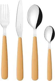 Guzzini - 24 - PIECE CUTLERY SET POP Mustard yellow Home & Kitchen