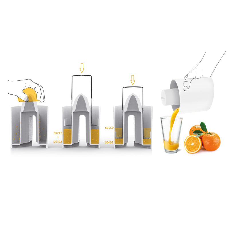 Guzzini - HAND OPERATED CITRUS SQUEEZER SQUEEZE PRESS KAD GREY Home & Kitchen