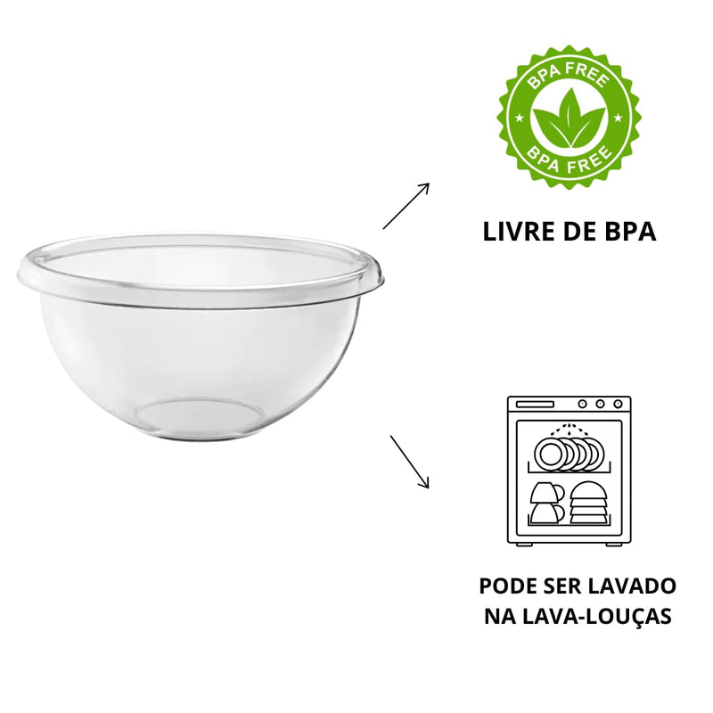 Guzzini - HAPPY HOUR - Salad Bowl - Transparent - 25 cm Home & Kitchen