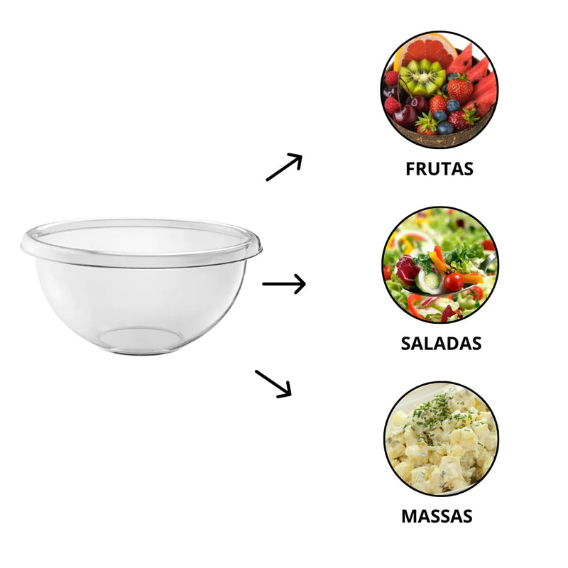 Guzzini - HAPPY HOUR - Salad Bowl - Transparent - 25 cm Home & Kitchen