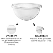 Guzzini - HAPPY HOUR - Salad Bowl - Transparent - 25 cm Home & Kitchen
