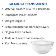 Guzzini - HAPPY HOUR - Salad Bowl - Transparent - 25 cm Home & Kitchen