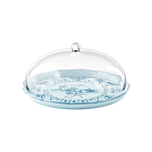 Guzzini - JOSEPHINE - Small Cake Serving With Dome - Dusty Light Blue Home & Kitchen