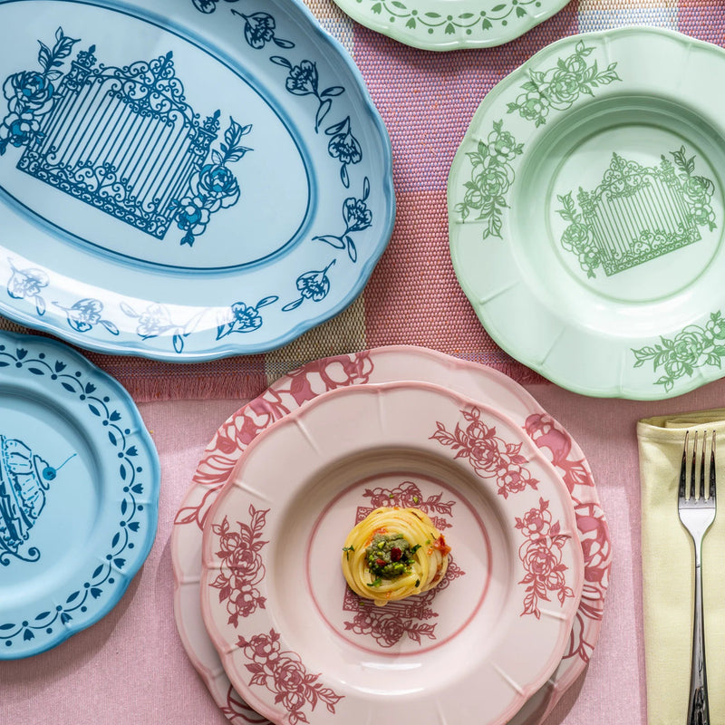 Guzzini - JOSEPHINE - small Oval Tray - 36.5 cm Home & Kitchen Dusty Light Blue