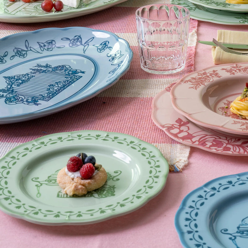 Guzzini - JOSEPHINE - small Oval Tray - 36.5 cm Home & Kitchen Dusty Light Blue