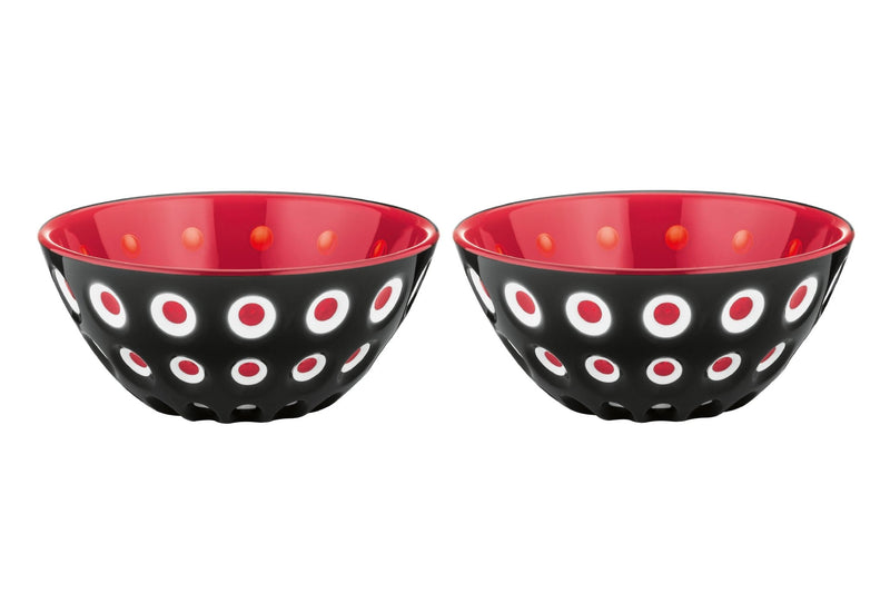 Guzzini - LE MURRINE - Bowls - Set of 2 Home & Kitchen Black/White/Red