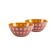 Guzzini - LE MURRINE - Bowls - Set of 2 Home & Kitchen Mauve/ White/ Caramel