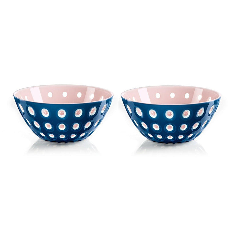 Guzzini - LE MURRINE - Bowls - Set of 2 Home & Kitchen Pink/White/Mediterranean Blue