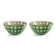 Guzzini - LE MURRINE - Bowls - Set of 2 Home & Kitchen Sand/White/Moss Green