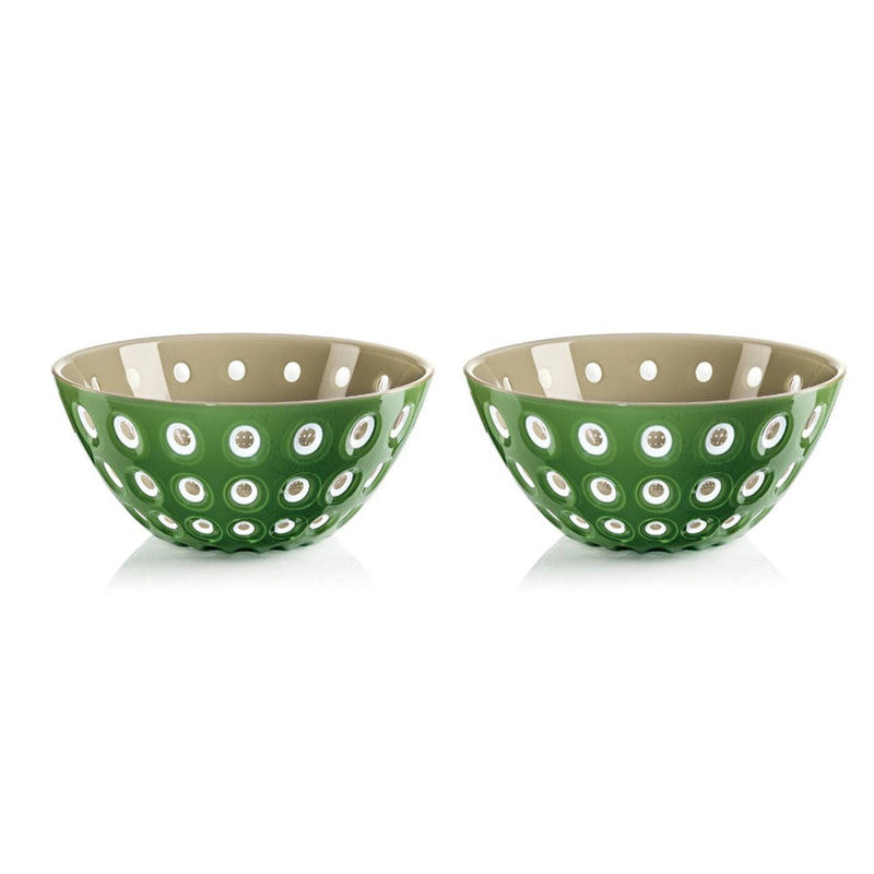 Guzzini - LE MURRINE - Bowls - Set of 2 Home & Kitchen Sand/White/Moss Green