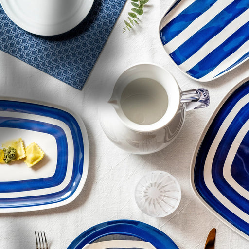 Guzzini - RIVIERA - Quadrangular Tray - L | Mediterranean blue Home & Kitchen