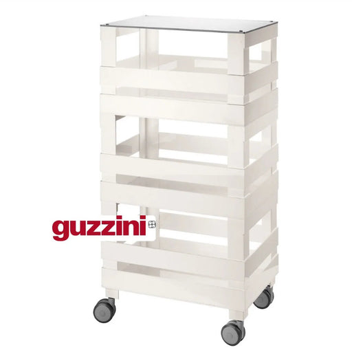 Guzzini - TROLLEY HIGH TIDY STORE KITCHEN ACTIVE WHITE Home & Kitchen