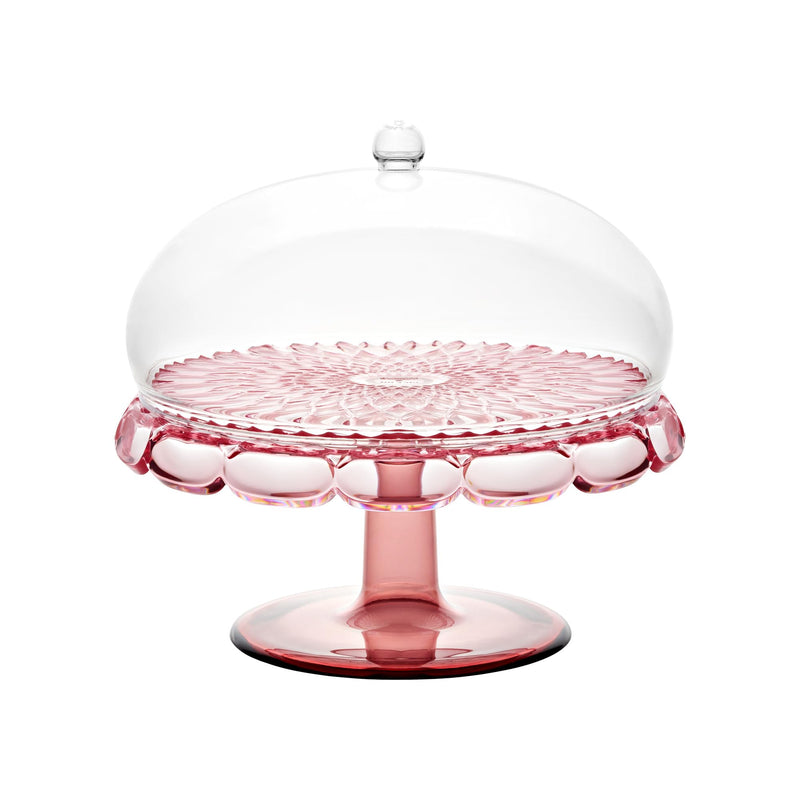 Guzzini - VANITY - Small Cake Stand With Dome - Flamingo Pink Home & Kitchen