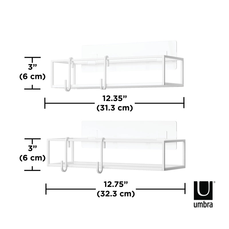 Cubiko Adhesive Shower Bins, Set of 2 - image 12