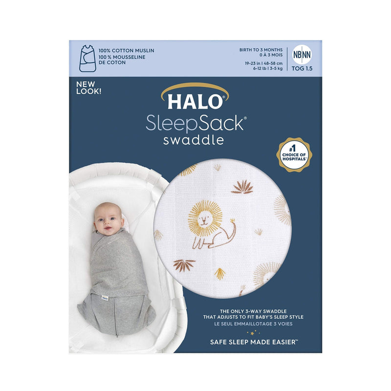 HALO - 100% Cotton Sleepsack Swaddle Mother & Baby S Lions