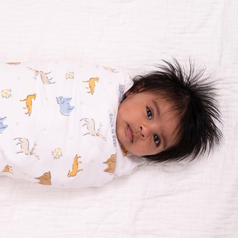 HALO - 100% Cotton Sleepsack Swaddle (TOG 1.5) | Forest Friends - Boy - Small Baby & Toddler