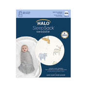 HALO - 100% Cotton Sleepsack Swaddle (TOG 1.5) | Forest Friends - Boy - Small Baby & Toddler