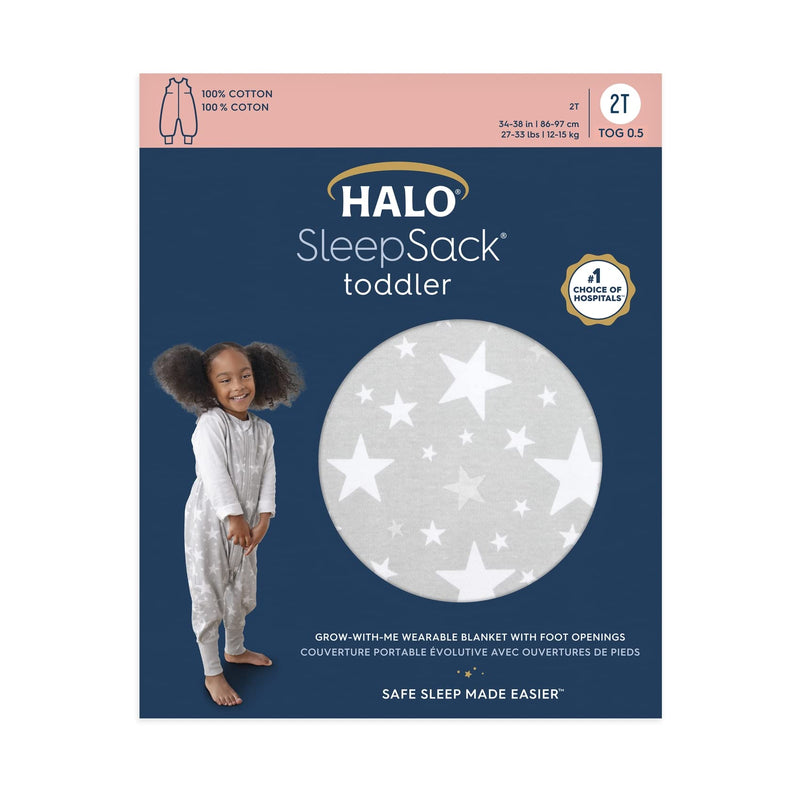 HALO - 100% Cotton Sleepsack Toddler (0.5 TOG) Apparel & Accessories 3t Neutral
