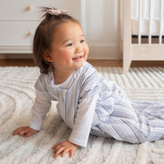 HALO - 100% Cotton Sleepsack Wearable Blanket Mother & Baby Blue Stripe S