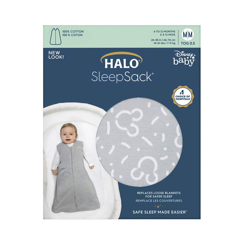 HALO - 100% Cotton Sleepsack Wearable Blanket Mother & Baby Confetti Mickey M