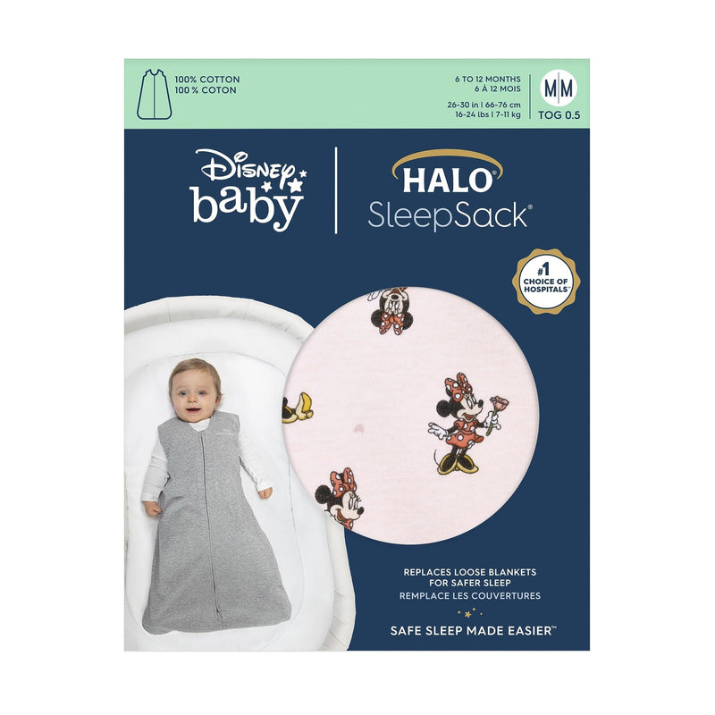 HALO - 100% Cotton Sleepsack Wearable Blanket Mother & Baby Minnie Fun M